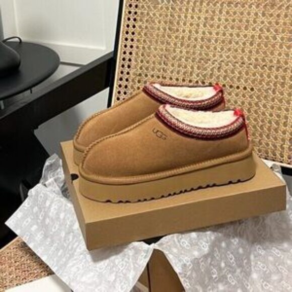 Women UGG Tazz Tasman Slipper Chestnut Suede Upper - Picture 4 of 10